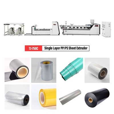 Vollautomatische PP -PS -Extrusionslinie mit Einzelschichtblatt